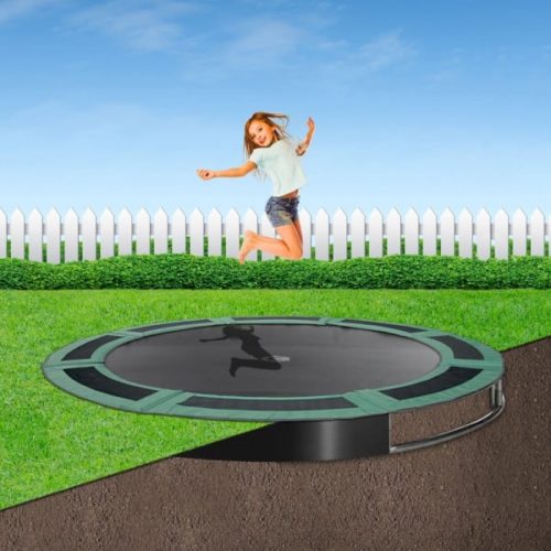 14ft Round In-Ground Trampoline Kit - Green