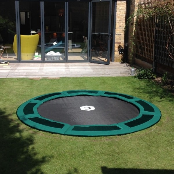 8ft Capital In Ground Trampoline Kit Green